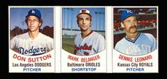 Dennis Leonard, Don Sutton, Mark Belanger [L Panel Hand Cut] Baseball Cards 1977 Hostess Prices