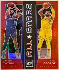 Jayson Tatum, Paul George [Red] #4 Basketball Cards 2021 Panini Donruss Optic All Stars Prices