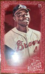 Hank Aaron [Mini Red] #50 Baseball Cards 2019 Topps Allen & Ginter X Prices