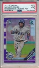 Wander Franco [Purple Refractor] #BCP-100 Baseball Cards 2019 Bowman Chrome Prospects Prices
