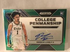 Dereck Lively II [Green] #CP-DLV Basketball Cards 2023 Panini Prizm Draft Picks College Penmanship Autographs Prices