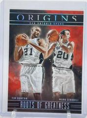 Manu Ginobili / Tim Duncan [Red] #21 Basketball Cards 2023 Panini Origins Roots of Greatness Prices