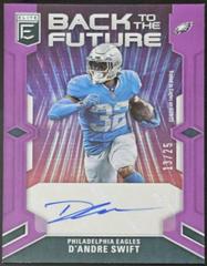 D'Andre Swift [Purple] #BFS-DAS Football Cards 2023 Panini Donruss Elite Back to the Future Signatures Prices