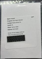 Jahmyr Gibbs #28 Football Cards 2023 Panini Obsidian Rookie Jersey Ink Prices