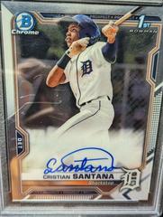 Cristian Santana [X] #CPA-CS Baseball Cards 2021 Bowman Chrome Prospect Autographs Prices