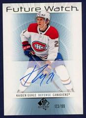 Kaiden Guhle #RFWA-KG Hockey Cards 2022 SP Authentic 2012-13 Retro Future Watch Autographs Prices