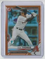 Alek Thomas [Orange Foil] Baseball Cards 2021 Bowman Draft 1st Edition Prices