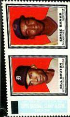 Bill Bruton [Ernie Banks] Baseball Cards 1962 Topps Stamp Panels Prices