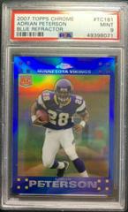 Adrian Peterson [Blue Refractor] #TC181 Football Cards 2007 Topps Chrome Prices
