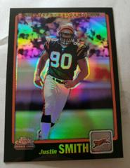 Justin Smith [Black Refractor] #277 Football Cards 2001 Topps Chrome Prices
