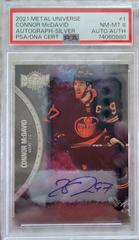 Connor McDavid [Silver Autograph] #1 Hockey Cards 2021 Skybox Metal Universe Prices