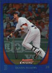 Dustin Pedroia [Blue Refractor] Baseball Cards 2011 Bowman Chrome Prices