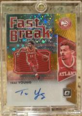 Trae Young [Gold] Basketball Cards 2021 Panini Donruss Optic Fast Break Signatures Prices