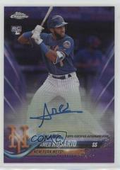Amed Rosario [Purple Refractor] #RA-AR Baseball Cards 2018 Topps Chrome Rookie Autograph Prices