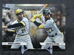 Roberto Clemente, Andrew McCutchen [Gold] #TS-28 Baseball Cards 2023 Topps Update Time Spanning Tandems Prices