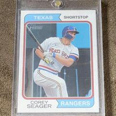 Corey Seager [Throwback Uniform Variation] Baseball Cards 2023 Topps Heritage Prices