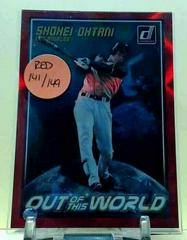 Shohei Ohtani [Red] Baseball Cards 2018 Panini Donruss Out of This World Prices