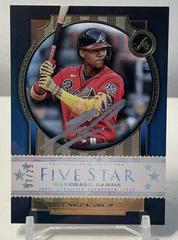 Ronald Acuna Jr. [Blue] #FSA-RAJ Baseball Cards 2022 Topps Five Star Autographs Prices