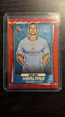 Erling Haaland [Chrome Legendary Red Wave] #10 Soccer Cards 2022 Topps UEFA Superstars Prices