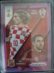 Luka Modric, Xavi Hernandez [Purple Prizm] #25 Soccer Cards 2014 Panini Prizm World Cup Matchups Prices