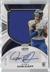 Jacob Harris #CRS-JHA Football Cards 2021 Panini Chronicles Crown Royale Silhouette Autographs Prices