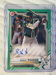 Robert Puason [Green] #PAPR-RP Baseball Cards 2021 Bowman Paper Prospects Autographs Prices
