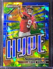 Bryce Young [Blue Ice] #HP-1 Football Cards 2023 Panini Prizm Draft Picks Hype Prices