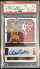 Kareem Abdul Jabbar [Red] Basketball Cards 2021 Panini One and One 75th Team Signatures Prices