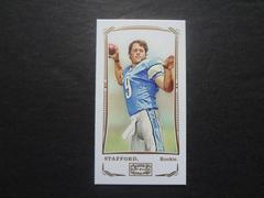 Matthew Stafford [Mini Blue Back] Football Cards 2009 Topps Mayo Prices