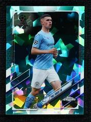 Phil Foden [Aqua] Soccer Cards 2020 Topps Chrome UEFA Champions League Sapphire Prices
