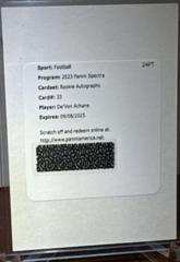 De'Von Achane #33 Football Cards 2023 Panini Spectra Rookie Autograph Prices
