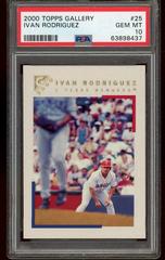Ivan Rodriguez #25 Baseball Cards 2000 Topps Gallery Prices