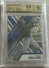 Ronald Acuna [Autograph Aspirations Blue] #31 Baseball Cards 2017 Panini Elite Extra Edition Prices