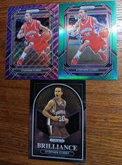 Stephen Curry [Green Wave] #18 Basketball Cards 2023 Panini Prizm Draft Picks Brilliance Prices