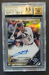 Trevor Story [Gold Refractor] #RA-TS Baseball Cards 2016 Topps Chrome Rookie Autographs Prices