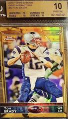 Tom Brady [Gold Refractor] #50 Football Cards 2015 Topps Chrome Prices