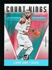 LeBron James [Press Proof Red] #19 Basketball Cards 2018 Panini Donruss Court Kings Prices