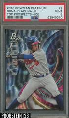 Ronald Acuna [Autograph Ice] #2 Baseball Cards 2018 Bowman Platinum Top Prospects Prices