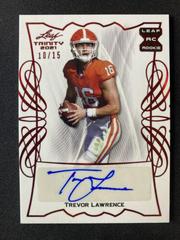 Trevor Lawrence [Red] #BA-TL1 Football Cards 2021 Leaf Trinity Signatures Prices