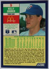 Kelly Gruber #9 Baseball Cards 1990 Score McDonald's Prices