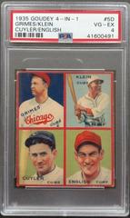 Cuyler, English, Grimes, Klein #5D Baseball Cards 1935 Goudey 4 in 1 Prices