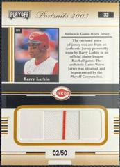 Barry Larkin [Materials Bronze] #33 Baseball Cards 2003 Playoff Portraits Prices