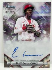 Elly De La Cruz [Wave] #PA-ED Baseball Cards 2023 Bowman Sterling Prospect Autograph Prices