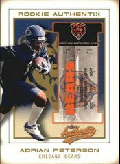 Adrian Peterson [Second Row] #125 Football Cards 2002 Fleer Authentix Prices