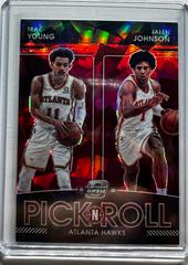 Jalen Johnson, Trae Young [Red Ice] Basketball Cards 2021 Panini Contenders Optic Pick n Roll Prices