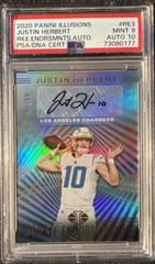 Justin Herbert #RE3 Football Cards 2020 Panini Illusions Rookie Endorsements Autographs Prices