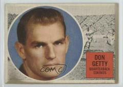 Don Getty Football Cards 1960 Topps CFL Prices