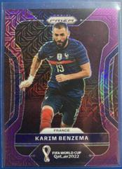 Karim Benzema [Purple Mojo] Soccer Cards 2022 Panini Prizm World Cup Prices