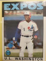U. L. Washington Baseball Cards 1986 Topps Tiffany Prices