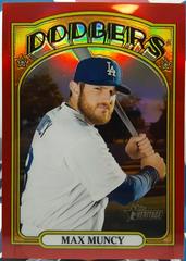Max Muncy [Chrome Red Refractor] #2 Baseball Cards 2021 Topps Heritage Prices